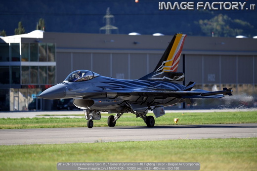 2017-09-16 Base Aerienne Sion 1107 General Dynamics F-16 Fighting Falcon - Belgian Air Component